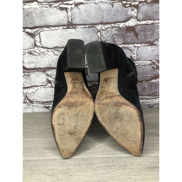 Loeffler Randall Isla Black Suede Leather Ankle Booties Boots Women 7B US/38EU - Picture 8 of 16